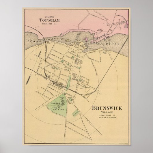 Poster Brunswick, Topsham (Devant)