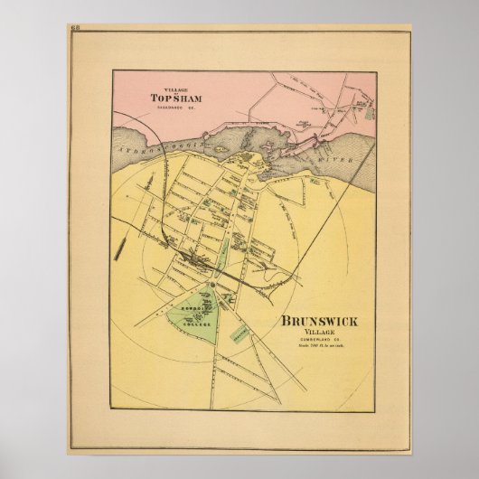 Poster Brunswick, Topsham 2 (Devant)