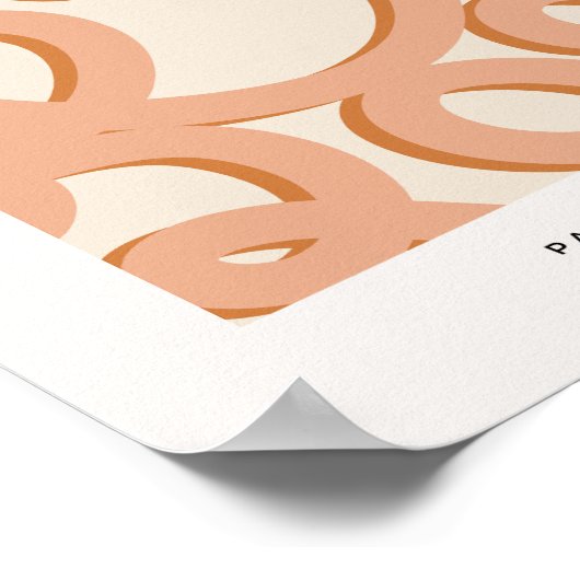 Poster Brush Abstrait beige (Coin)