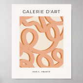 Poster Brush Abstrait beige (Devant)