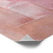 Poster Brush artistique touche or et rose (Coin)