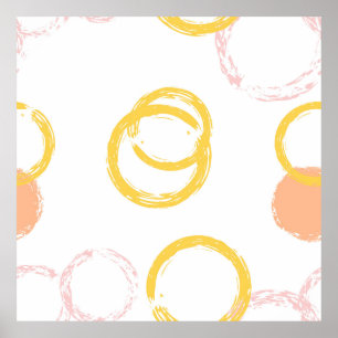 Poster Brush Circle. Vintage Motif sans couture. D coloré