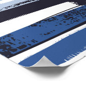 Poster Brushstroke Stripes Abstraction (Coin)