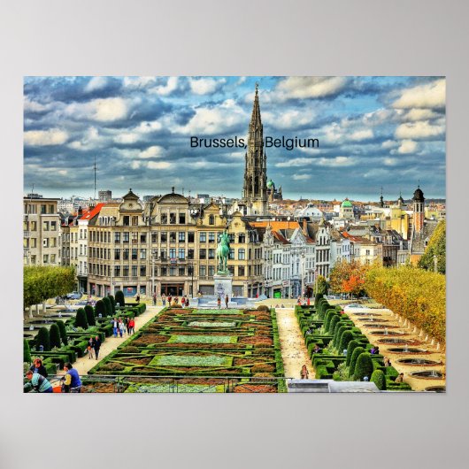 Poster Brussels, Belgium cityscape photo (Devant)