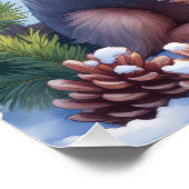 Poster Brussels Griffon Frosted Window Christmas Art (Coin)