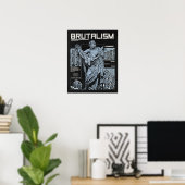 Poster Brutalisme - Conception Brutaliste (Bureau à domicile)
