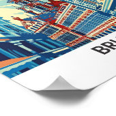 Poster Bruxelles Belgique Retro Artwork Travel (Coin)