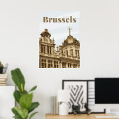 Poster Bruxelles Grand Place Belgique (Bureau à domicile)