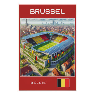 Poster Bruxelles Stadium - Belgique - Ecological design