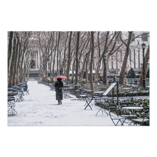 Poster Bryant Park Snow (Devant)