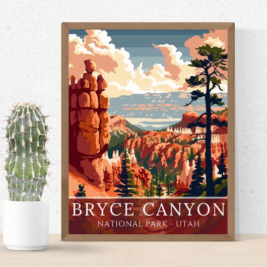 Poster Bryce Canyon National Park Utah Desert Landscape