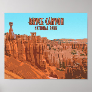 Poster Bryce Canyon National Park Utah Vintage
