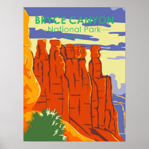 Poster Bryce Canyon National Park Utah Vintage