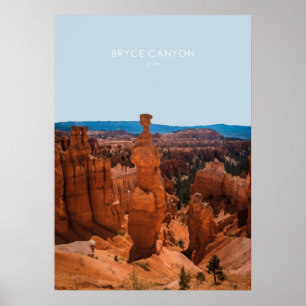 Poster Bryce Canyon, Utah Travel Artwork