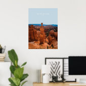 Poster Bryce Canyon, Utah Travel Artwork (Bureau à domicile)