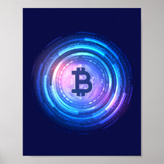 Poster BTC, Crypto, Bitcoin, Blockchain