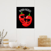 Poster Bubba-neros Funny Habanero Pun Dark BG (Cuisine)