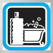 Poster Bubble Bath Icon Relaxing Bathroom Spa (Devant)