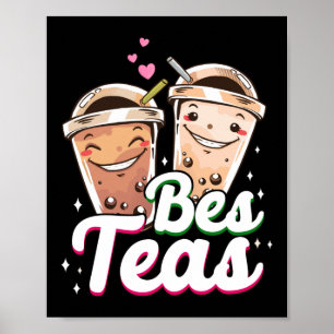 Poster Bubble Boba Tea Bes Teas Best Friends