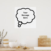 Poster Bubble de pensée, YourMessageHere (Cuisine)