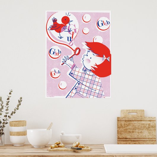 Poster Bubble, Fille ! Imprimer (Cuisine)