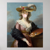 Poster Bubble Gum Diva dans un Casquette de paille (Devant)