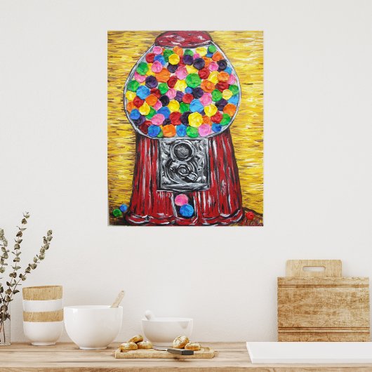 Poster Bubblegum Machine (Cuisine)