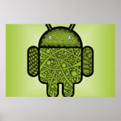 Poster Bubbles Doodle Character pour le robot Android™ (Devant)