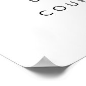 Poster Bubbles et brasse Couple's Shower Welcome (Coin)