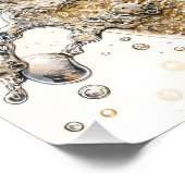 Poster Bubbly champagne Joyeux anniversaire (Coin)