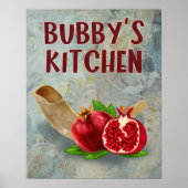 Poster Bubby's Kitchen Jewish Grand-mère Art Imprimer (Devant)