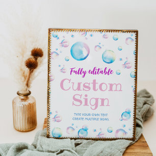 Poster Buble Anniversaire Table de fête Connexion Pop On