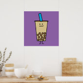Poster Buble Boba Pearl Milk Tea Tapioca boules (Cuisine)