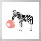 Poster Buble Gum Zebra Blowbble (Devant)