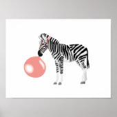 Poster Buble Gum Zebra Blowbble (Devant)