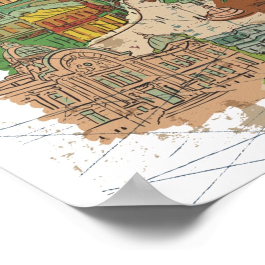 Poster Bucarest (Coin)