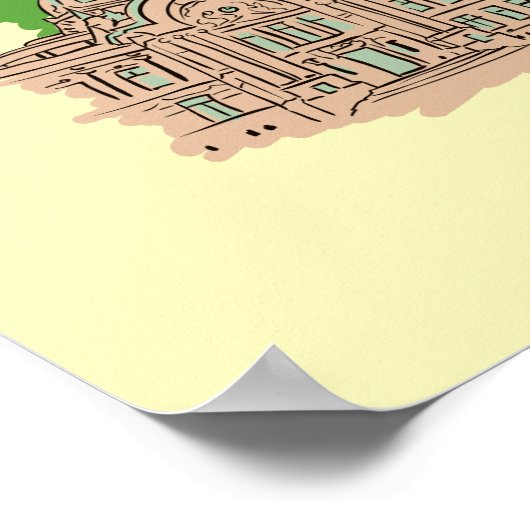 Poster Bucarest, Roumanie (Coin)