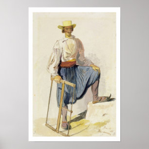 Poster Bûcheron grec, le 13 juin 1856 (stylo, encre et la
