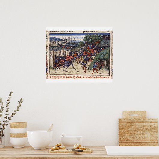 Poster Buchmalerei Mittelalter Kreuzzug (Cuisine)