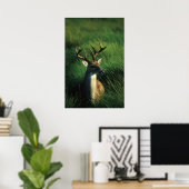 Poster Buck à queue blanche (Bureau à domicile)