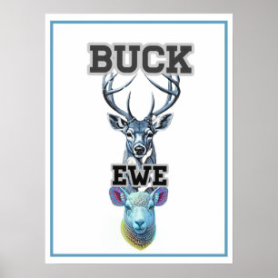 POSTER BUCK EWE