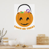 Poster Bucket Citrouille d'Halloween (Cuisine)