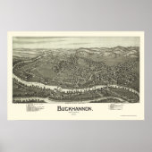 Poster Buckhannon, WV Panoramic Map - 1900 (Devant)