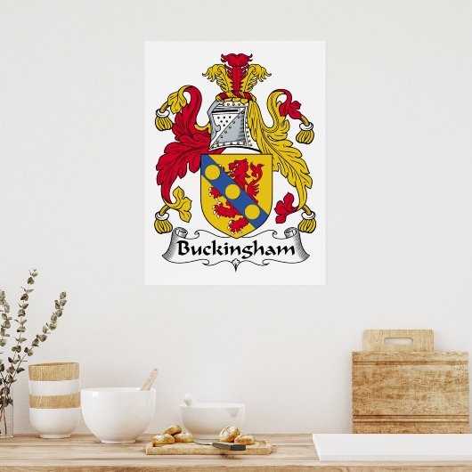 Poster Buckingham Family Crest (Cuisine)