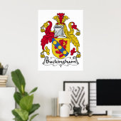 Poster Buckingham Family Crest (Bureau à domicile)