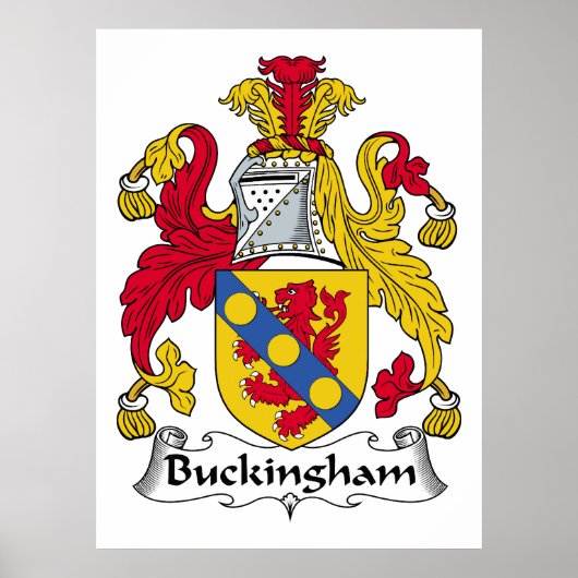 Poster Buckingham Family Crest (Devant)