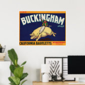 Poster Buckingham Vacaville Californie Bartletts Cowboy (Bureau à domicile)