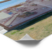 Poster Bucklin, Kansas, fresque Vintage de Main Street (Coin)