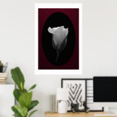 Poster Bud rose (noir et blanc) (Bureau à domicile)