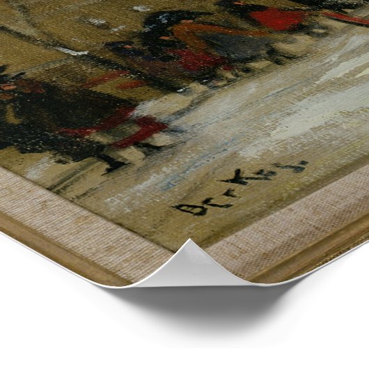 Poster Budapest dans la neige (Coin)